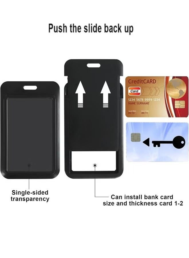 MTC Retractable ID Badge Holder with Breakaway Lanyard, Heavy Duty Retractable Badge Reel, Detachable Keychain, Vertical Sliding ID Badge Holder for Office School Officer Teacher Nurse - Image 5